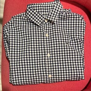 Vineyard Vines Navy & White Gingham Button-Down Shirt EUC